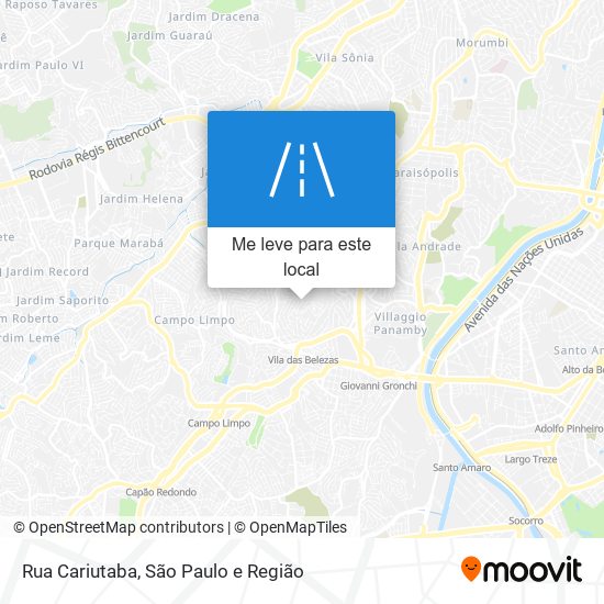 Rua Cariutaba mapa