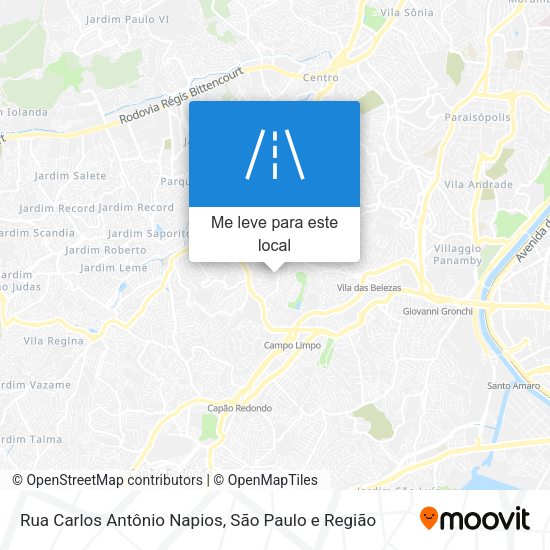 Rua Carlos Antônio Napios mapa
