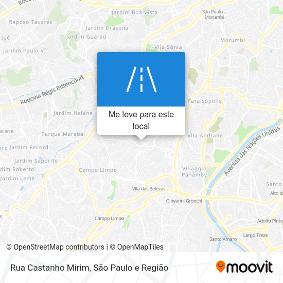 Rua Castanho Mirim mapa