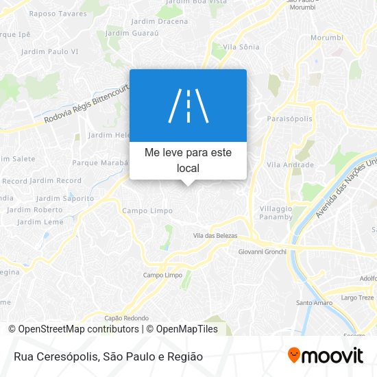 Rua Ceresópolis mapa