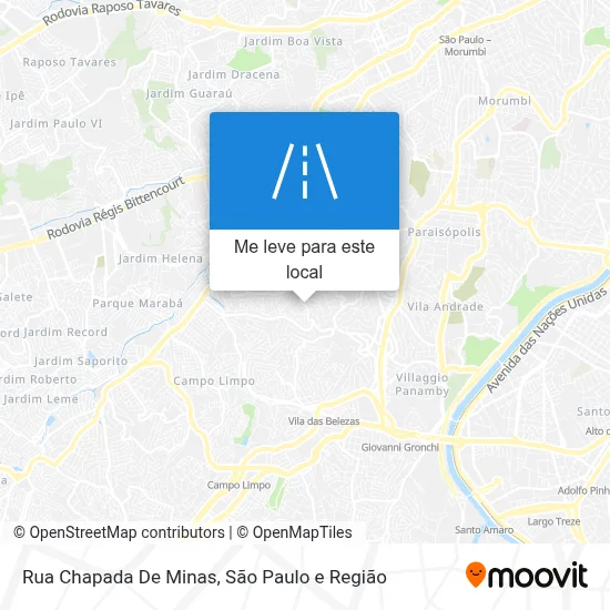 Rua Chapada De Minas mapa