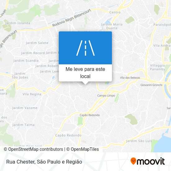 Rua Chester mapa