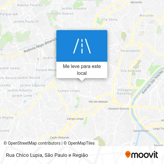 Rua Chico Lupia mapa