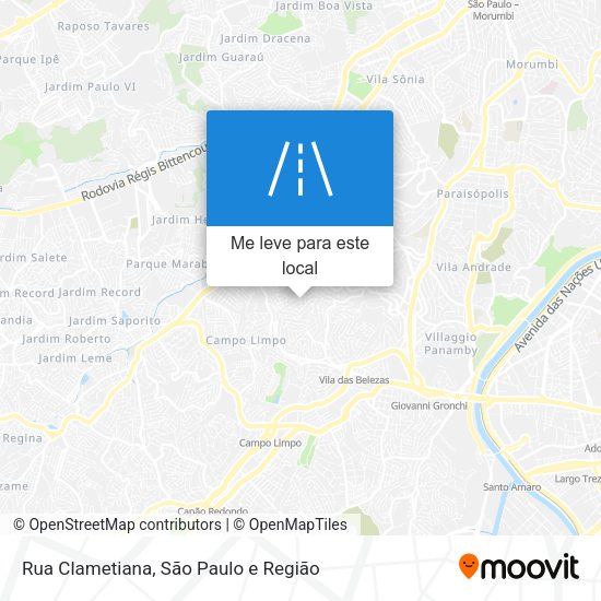 Rua Clametiana mapa