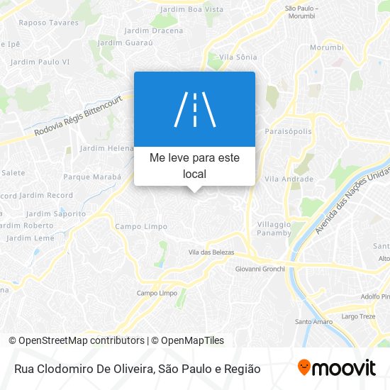 Rua Clodomiro De Oliveira mapa