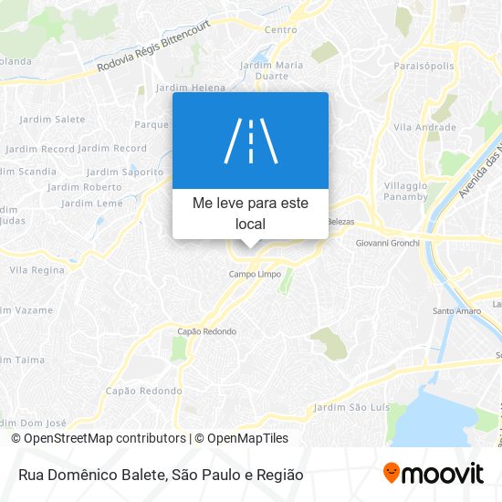 Rua Domênico Balete mapa