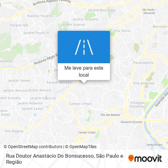 Rua Doutor Anastácio Do Bonsucesso mapa