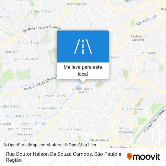 Rua Doutor Nelson De Souza Campos mapa