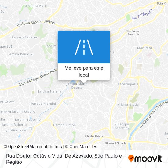Rua Doutor Octávio Vidal De Azevedo mapa