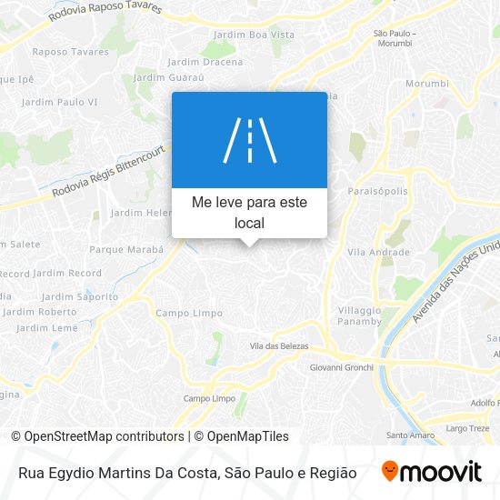 Rua Egydio Martins Da Costa mapa