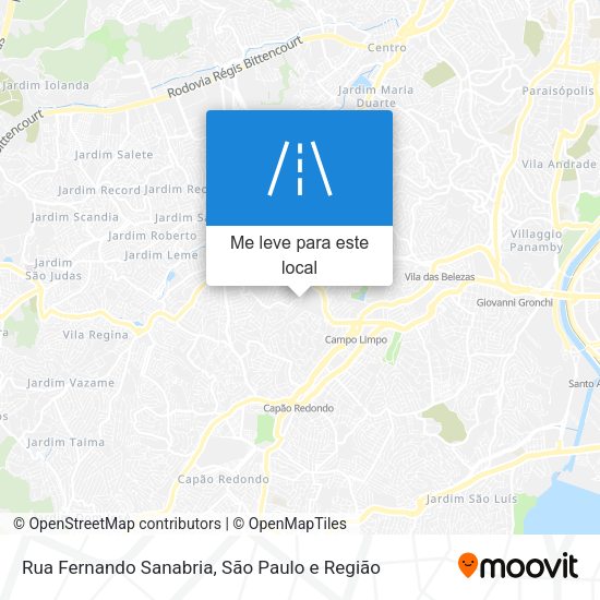 Rua Fernando Sanabria mapa