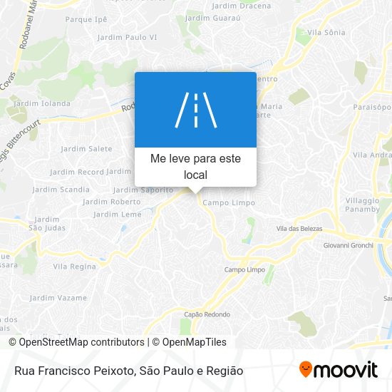 Rua Francisco Peixoto mapa