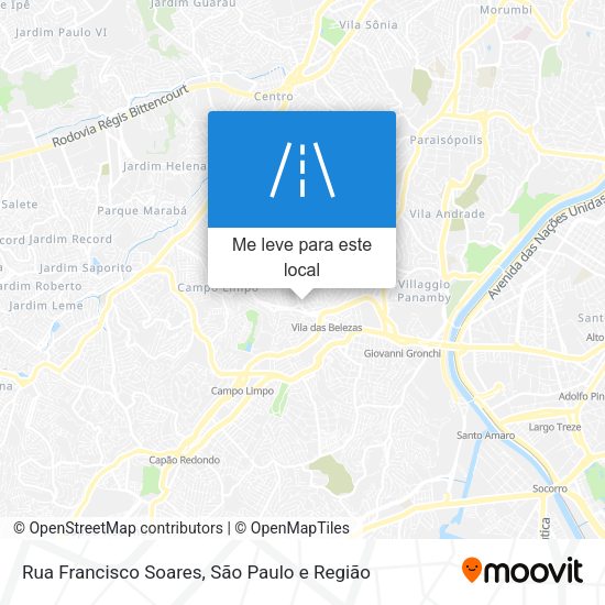 Rua Francisco Soares mapa