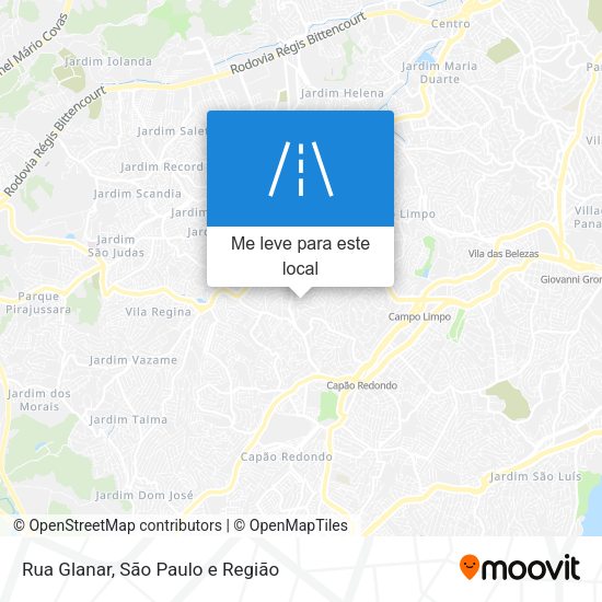 Rua Glanar mapa