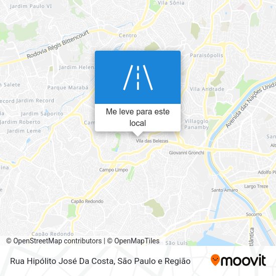 Rua Hipólito José Da Costa mapa