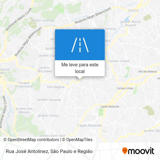 Rua José Antolinez mapa