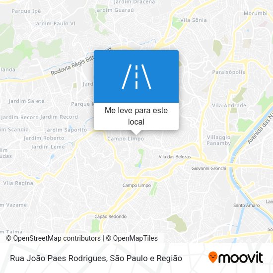 Rua João Paes Rodrigues mapa