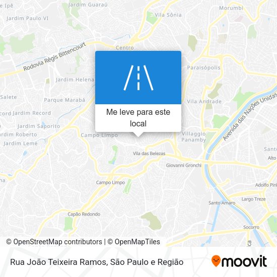 Rua João Teixeira Ramos mapa