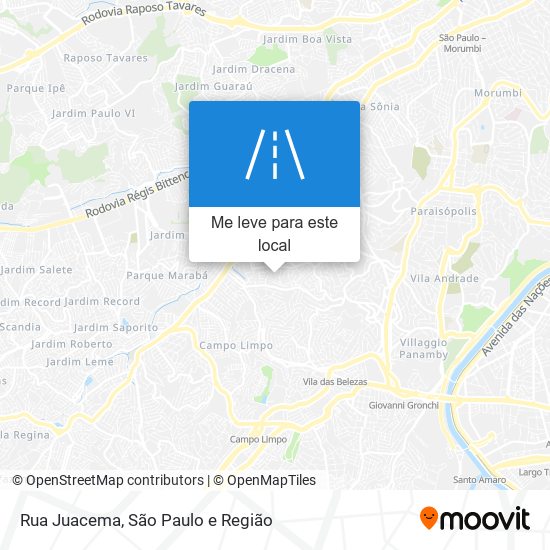 Rua Juacema mapa