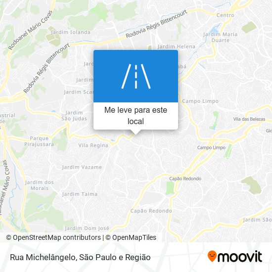 Rua Michelângelo mapa