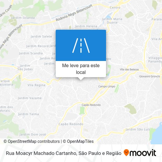 Rua Moacyr Machado Cartanho mapa