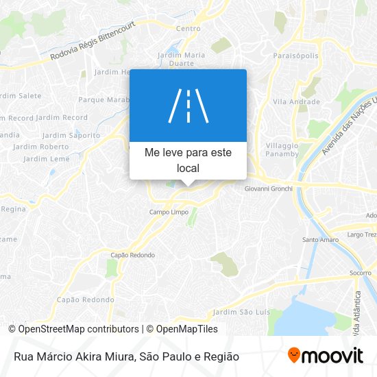 Rua Márcio Akira Miura mapa
