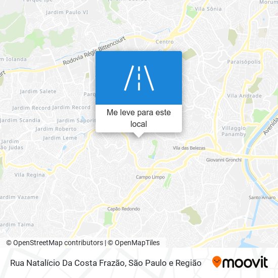 Rua Natalício Da Costa Frazão mapa