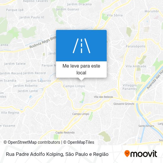 Rua Padre Adolfo Kolping mapa
