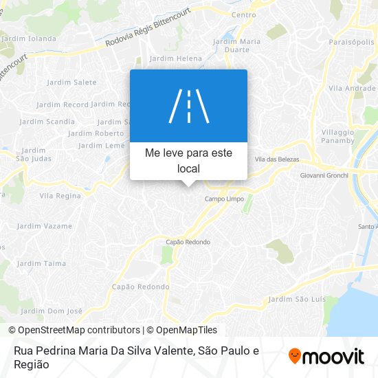 Rua Pedrina Maria Da Silva Valente mapa