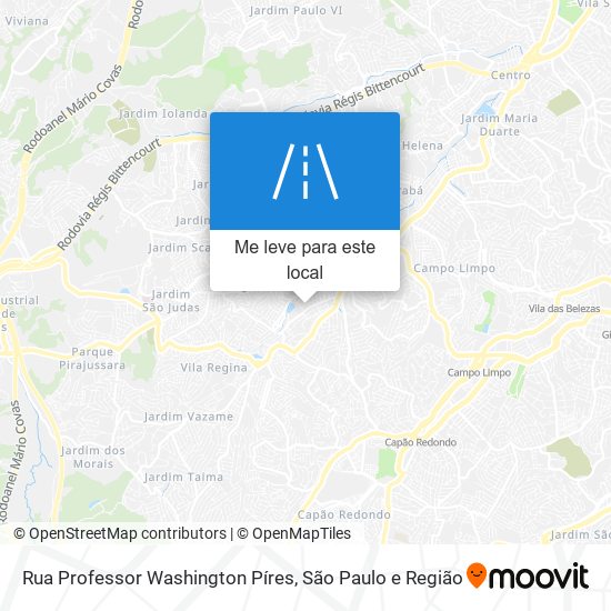 Rua Professor Washington Píres mapa