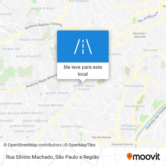 Rua Silvino Machado mapa