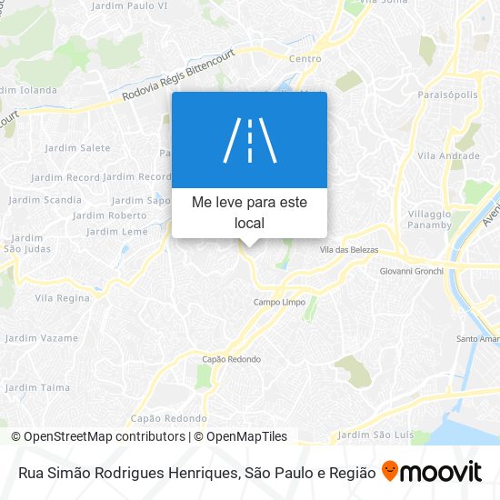 Rua Simão Rodrigues Henriques mapa