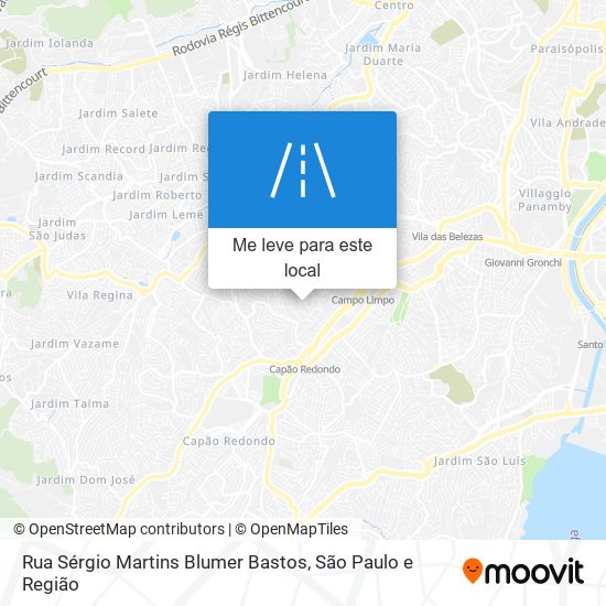 Rua Sérgio Martins Blumer Bastos mapa