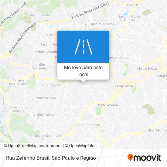 Rua Zeferino Brasil mapa