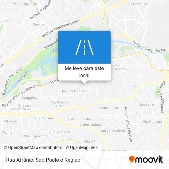 Rua Afrânio mapa