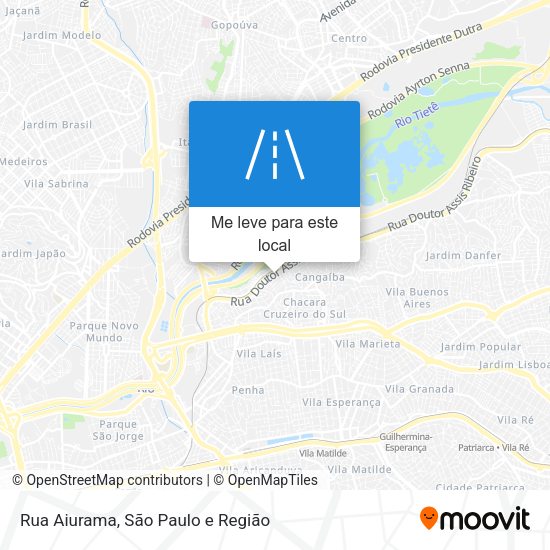 Rua Aiurama mapa