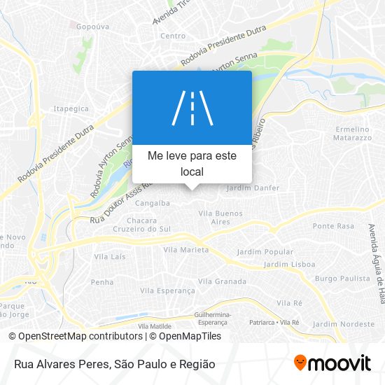 Rua Alvares Peres mapa