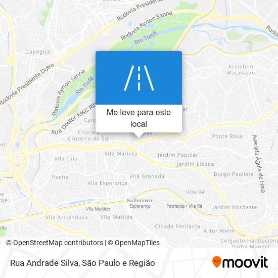 Rua Andrade Silva mapa