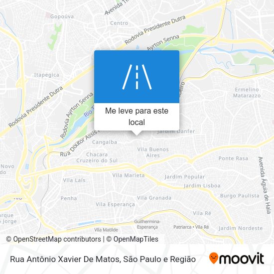 Rua Antônio Xavier De Matos mapa