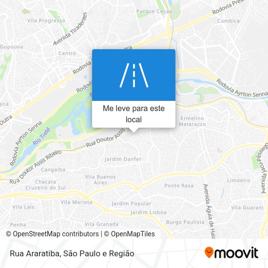 Rua Araratiba mapa
