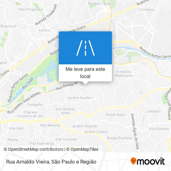 Rua Arnaldo Vieira mapa