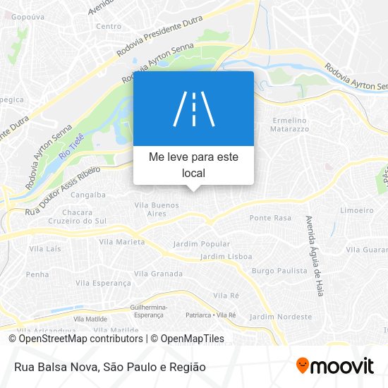Rua Balsa Nova mapa