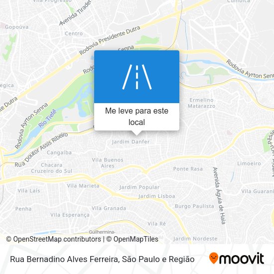 Rua Bernadino Alves Ferreira mapa