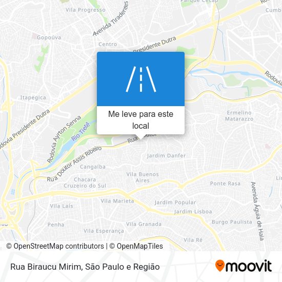 Rua Biraucu Mirim mapa