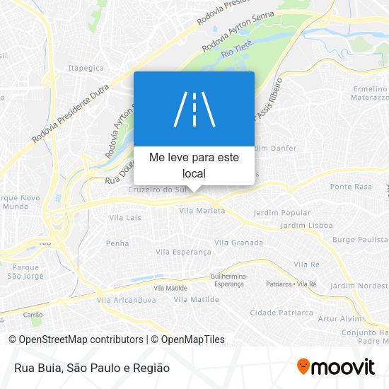 Rua Buia mapa