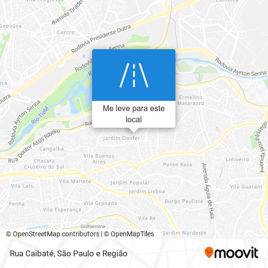 Rua Caibaté mapa