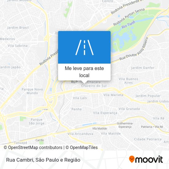 Rua Cambri mapa