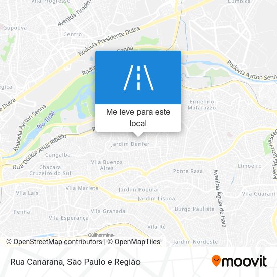 Rua Canarana mapa