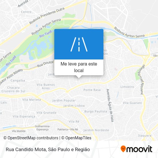 Rua Candido Mota mapa