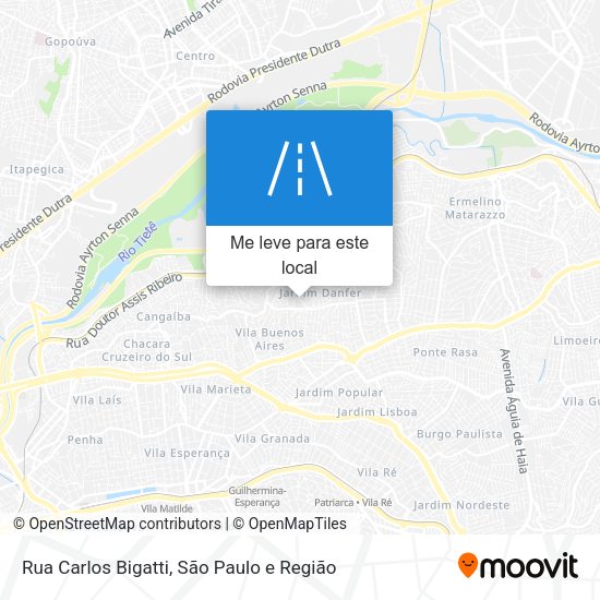 Rua Carlos Bigatti mapa